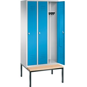 Wardrobe lockers with bench