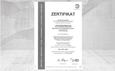 2004 - Technical Inspection Service certificate acc. to DIN ISO 9001/14001