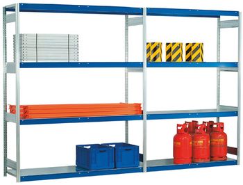 Wide-span shelving rack