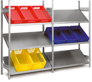 Inclined shelving