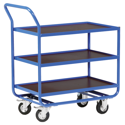 Rollpult Tischwagen 600x440x1055 Mm – 150 Kg Traglast, Elektrolytisch Verzinkt, Buchenholzplatte, Für Seminare & Konferenzen