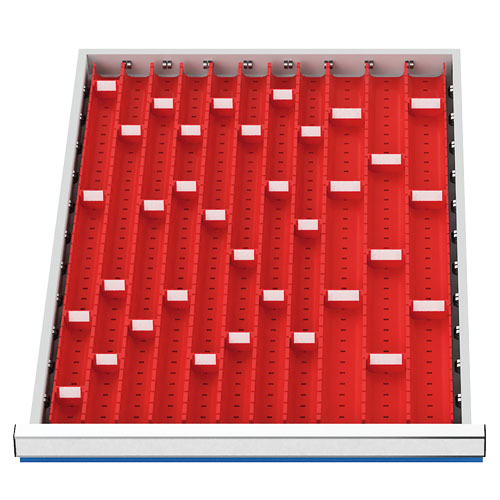 Schubladeneinteilung R 18-24 mit Muldenplatten für Front 50/75 mm Schubladeneinteilung R 18-24 mit Muldenplatten für Front 50/75 mm