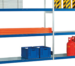 Wide-span shelving rack