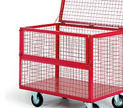 Mesh-sided trolleys